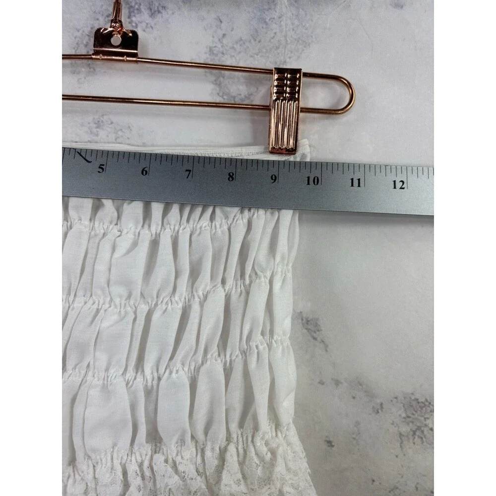 Vintage 60s Ruffled Bloomers kawaii White Pettipants M Coquette Poofy Ruffle - Picture 3 of 16